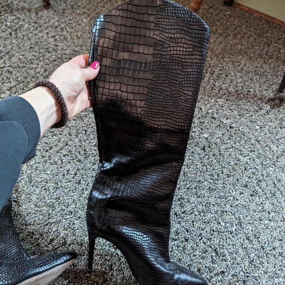 Schutz Black Knee High Boots - Picture 7 of 7